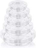 50 Pack Clear Plant Saucers for Indoors (4 6 8 10 12 Inch) Flower Pot Saucers for Potted Plants Plate Set Plant Trays for Indoors No Holes Plants Saucer Trays for Pots Drip Tray Bull Plastic Tray by UltraOutlet