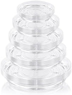 50 Pack Clear Plant Saucers for Indoors (4 6 8 10 12 Inch) Flower Pot Saucers for Potted Plants Plate Set Plant Trays for Indoors No Holes Plants Saucer Trays for Pots Drip Tray Bull Plastic Tray by UltraOutlet