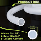 METALLIXITY Silicone Tubing 1/2" ID x 3/4" OD x 25Ft High Temp Clear - Image 2