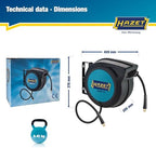 HAZET Hose Reel 9040N-10 I Hose Length: 15 Meters/49.21 Feet, Hose Inner Diameter: 0.39 Inches/10mm, Max. Pressure: 290 Psi for Compressed Air and Water I For Clean Winding of Hoses - Image 7