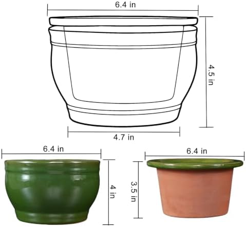 Self Watering Pot for African Violets Indoor Outdoor Plants, 6 inch, Green - Image 3