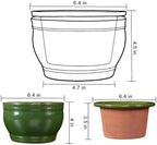 Self Watering Pot for African Violets Indoor Outdoor Plants, 6 inch, Green - Image 3