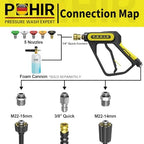 POHIR 5000PSI Pressure Washer Gun and 50ft Hose 4000psi - Image 3