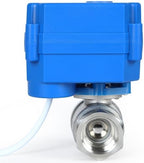Motorized Ball Valve 1/2" Stainless Steel Full Port 9-24V AC/DC - Image 2