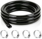 【Air-Supported Packaging】1 Inch ID x 25ft PVC Hose - Ends Sealed to Prevent Kinks & Damage. For Water, Air, Fuel Transfer, Industrial Use. Includes 4 Stainless Steel Hose Clamps by Wocloer