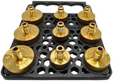 Arbiter Backflow Quick Connect Test Fittings (Brass, Complete Set of 9 Fittings in a Holder) - Image 3