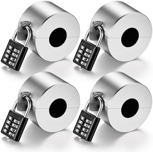 Frienda 4 Sets Outdoor Faucet Lock Hose Bib Spigot Lock,Round,Silver by Frienda