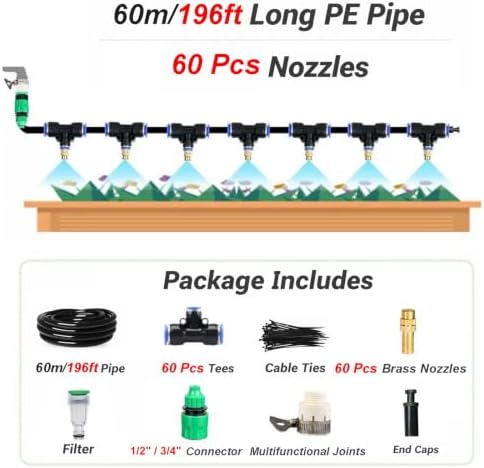 ZAQYCM 300 200 160 100 60 30 Ft Mister for Outside Patio Misting Cooling - Image 2