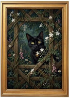 Gold Vintage Framed Stone Stack Wall Art, Impressionist Still Life Print by Unknown