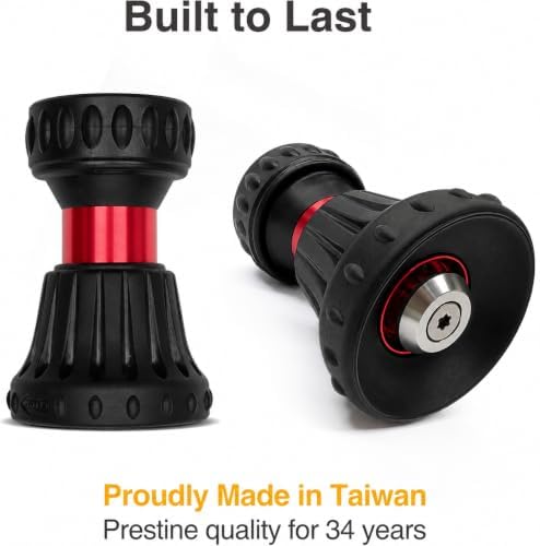 Garden Hose Nozzle 2 Pack Fireman Style, Heavy Duty Water Hose Nozzle with Two-Way Shut Off Control, Adjustable Spray Patterns for Gardening, Car Wash and Outdoor Cleaning, 3/4" GHT Connection - Image 6