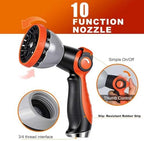 Garden Hose 100FT - 600PSI High Pressure, Kink-Free & Lightweight,No Expanding, Abrasion Resistant Water Hose for Car Wash, Lawn, Watering - Image 4