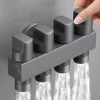Brass Garden Hose Splitter 4 Outlet - Leak for proof Water Distributor with Flow Control Valves - Outdoor Faucet Manifold for Lawn Watering - 3/4 Inch Connection Black(Grey) - Image 4