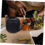Plant Watering Can Black with Long Spout, Stainless Steel 1.2l - Image 4