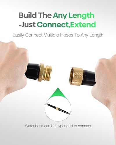 Non-Expandable Metal Garden Hose 25 Feet with Sprayer Nozzle, Flexible, No Kinking, Lightweight & Heavy Duty Water Pipe, Stainless Steel Outdoor Water Hose for Yard 25 ft, Male to Female Connector - Image 7