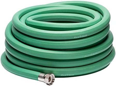 Rain Bird PGH50 Premium Heavy-Duty Garden Hose, 100% EDPM Rubber, Hexagonal, 5/8" Inside Diameter x 50’ Long, 3/4" GHT, Green by RainBird