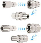 3/8'' Quick Connect Coupler Fittings Stainless Steel Adapter Set for Pressure Washer NPT Male and Female Thread Kit, 2 Pack - Image 5