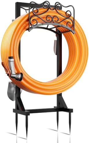 Garden Hose Holder Water Freestanding Heavy Duty Water Hose Holder for Outside with 4 Spikes by Unknown