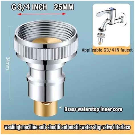 Copper Auto Stop Washing Machine Valve - Image 2