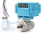 U.S. Solid Motorized Ball Valve - IP67 1/2inch Stainless Steel Ball Valve 9-24V with Waterproof Cover, Full Port, Manual Function, 2 Wire Auto Return, NPT, Normally Open - Image 2