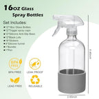 Maredash 16oz Glass Spray Bottles,Empty Reusable Spray Bottles 12 pack - Image 2