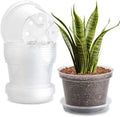 7 Pack 8 Inch Clear Nursery Pots with Saucer, Transparent Plastic Plant Pot with Drainage Holes, Sturdy Plant Starter Pots, Planter Pot for Planting Succulent Flower Herb Vegetable, Gardening Gifts by BTPLASTIK