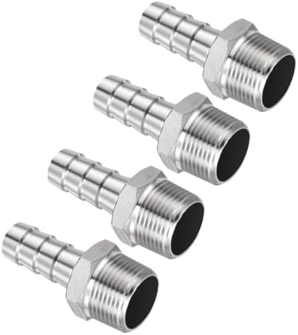 2pcs Stainless Steel Hose Barb Fittings 50mm Barb to 2" NPT Male by Kozelo