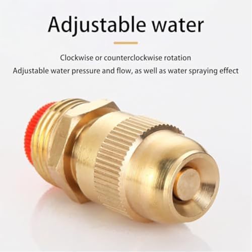5/10 Pcs Brass Atomizing Nozzles 1/2 Inch High Pressure Nozzles Adjustable Atomization System Nozzles for Outdoor Plants Garden Patio Greenhouse Brass 10pcs - Image 5