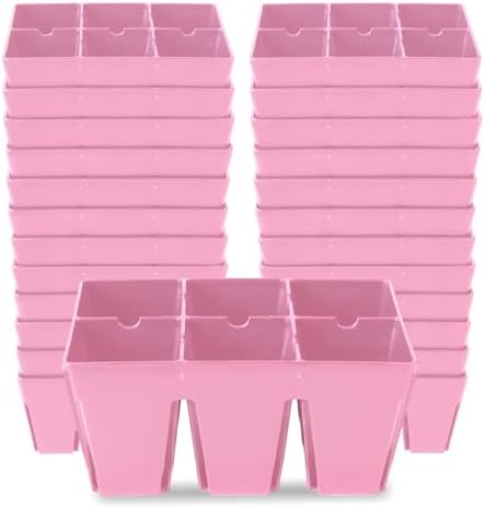 Epic Gardening 6-Cell Seed Starter Tray - 24 Trays - Pink by EpicGardening