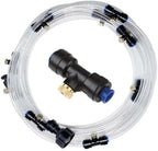 Outdoor Misters Cooling System with Transparent Hose, Brass Fog Nozzles by Unknown