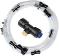 Outdoor Misters Cooling System with Transparent Hose, Brass Fog Nozzles by Unknown