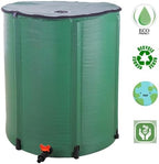 Bonnlo Collapsible Rain Barrel, Portable Storage Tank, Rainwater Collection System, Reusable and Recycle, with Filter Spigot Overflow Kit, Green (50 Gallon) - Image 2