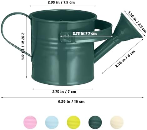 5pcs Kids Metal Watering Can Set: Mini Watering Cans for Indoor Plants - Small Metal Garden Can with Sprinkler Head for Houseplants Toddler Garden Water can Outdoor Flowers Pots Assorted - Image 4