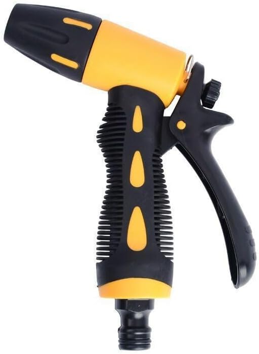 Retractable Coil Garden Hose with Rotating Spray Nozzle for Car Wash Patio by Unknown