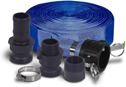 Superior Pump 99620 Lay-Flat Discharge Hose Kit, 1-1/2-Inch by 50-Foot by SuperiorPump