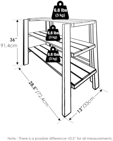 Furinno TIOMAN Plant Shelf, 3-Tier Plant Stand, Display Shelf, for Multiple Pot, Easy Toolless Assembly, Patio, Balcony, Garden, Natural - Image 3