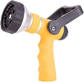 Rocky Mountain Goods Fireman's Power Spray Nozzle with 10 Pattern Jets - Heavy Duty Adjustable High Pressure Garden Hose Nozzle - Large Handle Design - for Car Wash, Garden, Dog, Boat by Rocky+Mountain+Goods