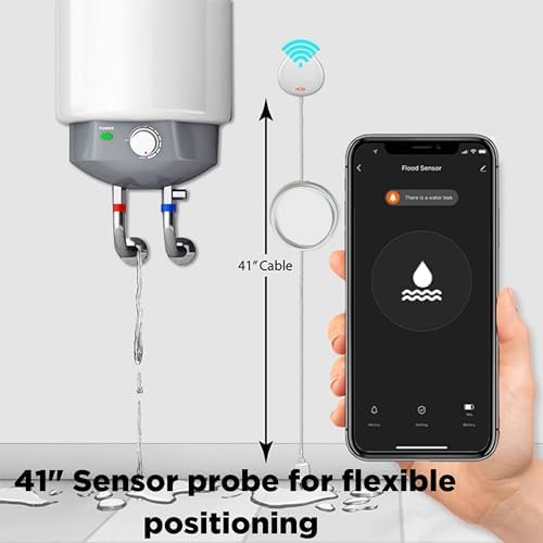 MOBI Smart Home 2.4GHz WiFi Water Leak Sensor, Water Sensor, Water Detector Alarm, Water Leak & Flood Detector, Smart Notification App, Expand with Cameras & Smart Home Devices (3-Pack) - Image 2