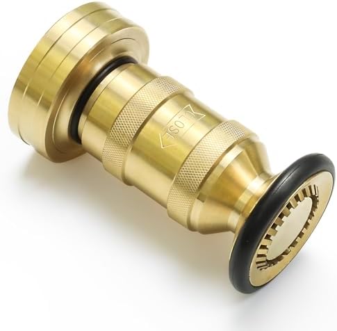 Fire Hose Nozzle 2" NPSH/NPT Fire Fighter Hose Nozzle 100 psi 75 gpm by NOVINO