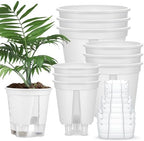 Wonderjune Self Watering Planter, 4.72'', 5.91'', 7.09'', White, 9 Pcs by Wonderjune