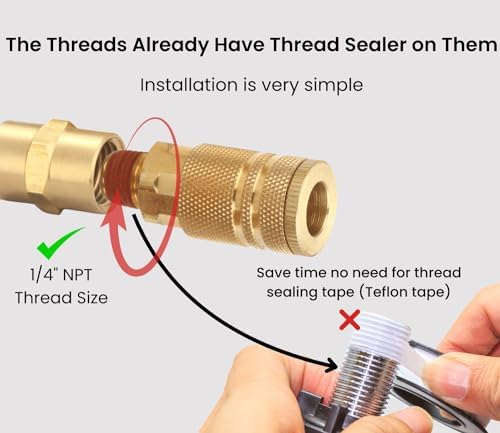 Coupler and Plug Kit, 1/4 Inch NPT, 14 Piece - Image 4