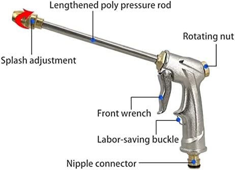 High Pressure Washer Water Gun Garden Hose Nozzle Spray Sprayer for Water Jet Foam Pot Car Power Cleaning(Gun) - Image 3