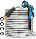 Stainless Steel 75FT Garden Hose with 10 Functions, Adjustable Spray Nozzle, Flexible Durable No Kink Leak Dog Proof Metal Water Hose for Yard Lawn by Unknown