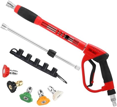 Tool Daily Pressure Washer Gun with 3/8” Swivel Quick Connector, High Pressure Washer Hose - Image 2