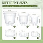 Wonderjune Self Watering Planter, 4.72'', 5.91'', 7.09'', Clear, 12 Pcs - Image 2