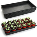 RooTrimmer 1020 Nursery Pot Trays 5 Pack, Plastic Flat Seed Starter Tray, Reusable Seedling Starting Tray for Holding and Carrying Plant Pots (Black) by RooTrimmer