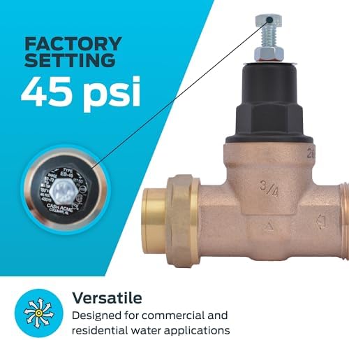 Cash Acme 3/4 Inch EB45 Single Union Pressure Regulating Valve (PRV), 45 PSI, 23883-0045 - Image 3
