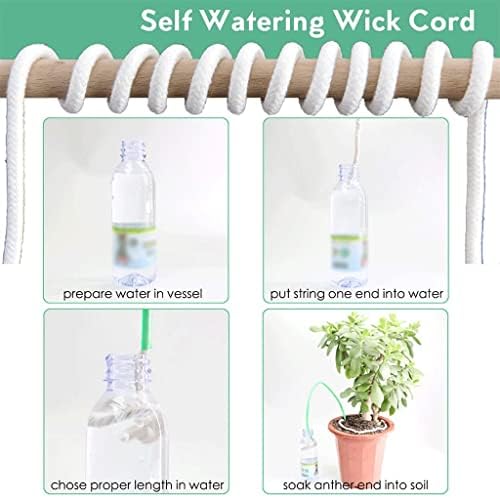 Self Watering Wick Cord Vacation Plant Sitter, For DIY Hydroponic Wicking Self-Watering Planter Pot Automatic Water System Device Potted Violet Auto Seedling Waterer Rope 10m/393.7'' ( Size : 8mmx10m - Image 3