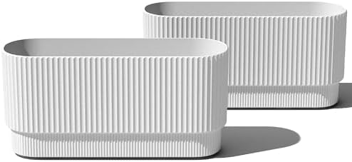 Veradek Demi Series Long Planter - Wide Outdoor Planter by VeradekOutdoor