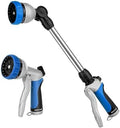 RESTMO Garden Hose Nozzle, Metal Watering Wand, Heavy Duty Garden Hose Wand with 180° Swivel Ratcheting Head, 16'' Hose Nozzle Sprayer with 7 Spray Patterns and Flow Control by Restmo