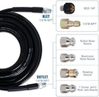 50FT 1/4-In Sewer Jetter Kit, 5800 PSI Pressure Washer Drain Cleaner Hose - Image 2